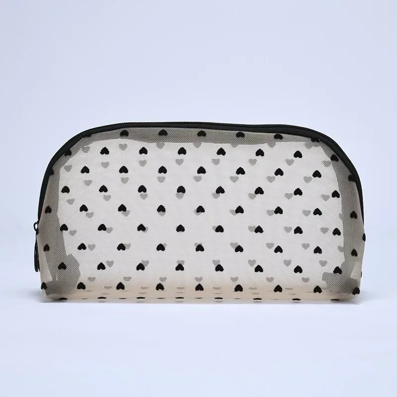 Trousse de Toilette Nylon Maille Cœur – Maquillage