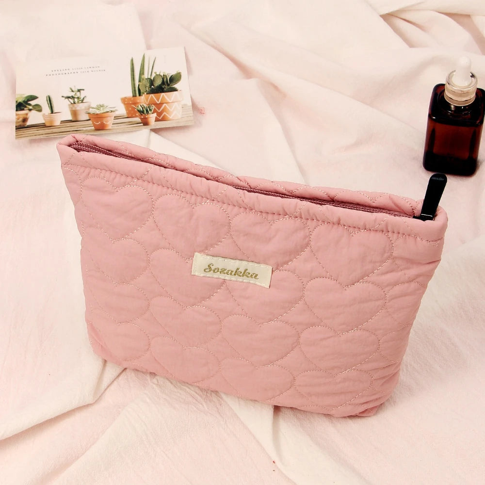 Trousse Macaron Coeur – Grande Capacité Voyage