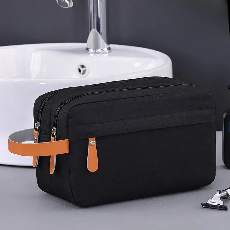 Trousse de Toilette Homme Étanche – Double Compartiments, À Suspendre