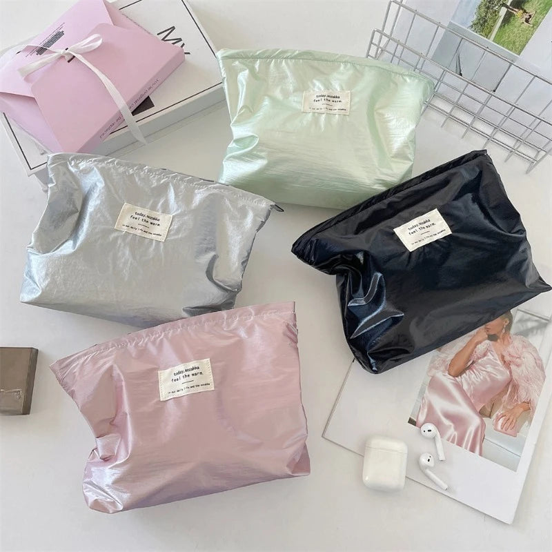 Trousse de Toilette Sequins Argentés – Pochette Portable