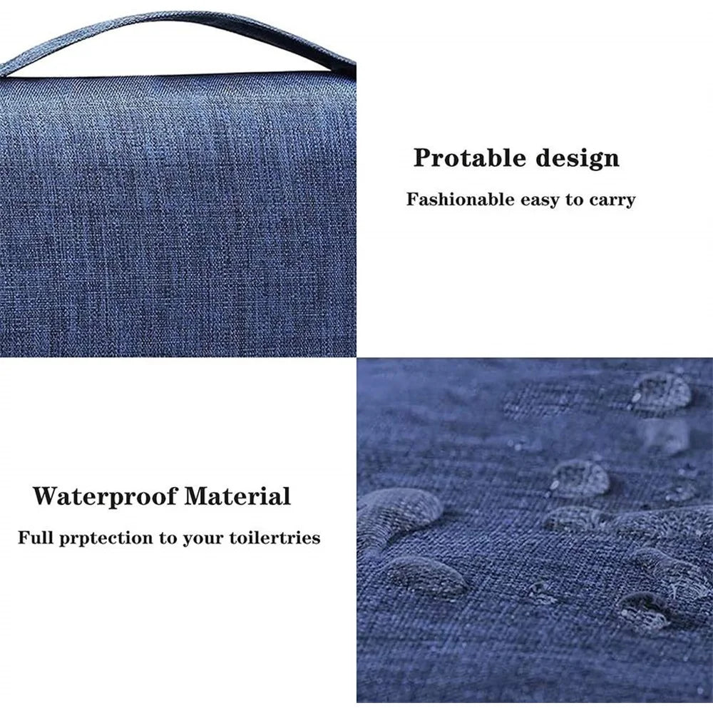 Trousse de Toilette Étanche avec Crochet – Grande Capacité, Voyage