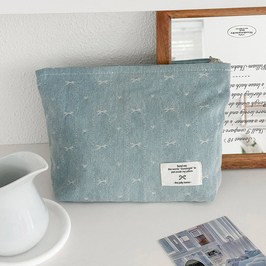 Trousse de Toilette Vintage - Sac Maquillage Zippé