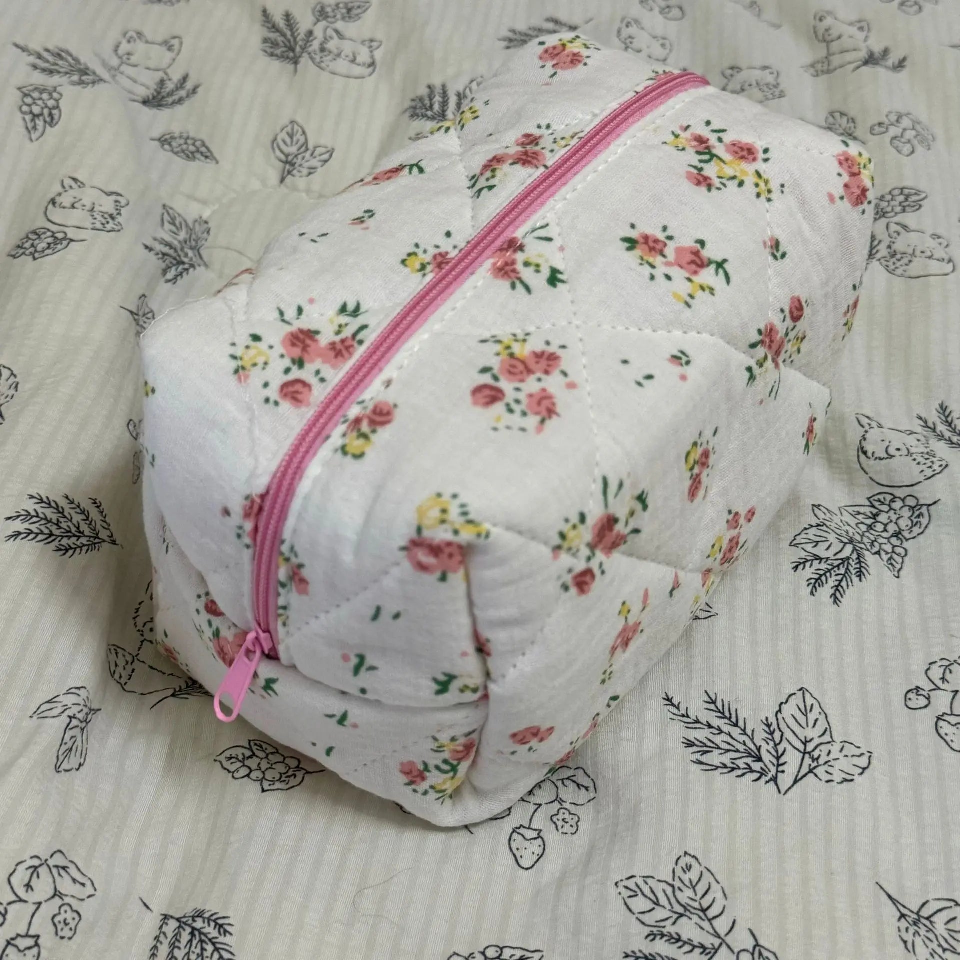 Trousse de Toilette Rayée – Grande Capacité – Sac Maquillage Portable