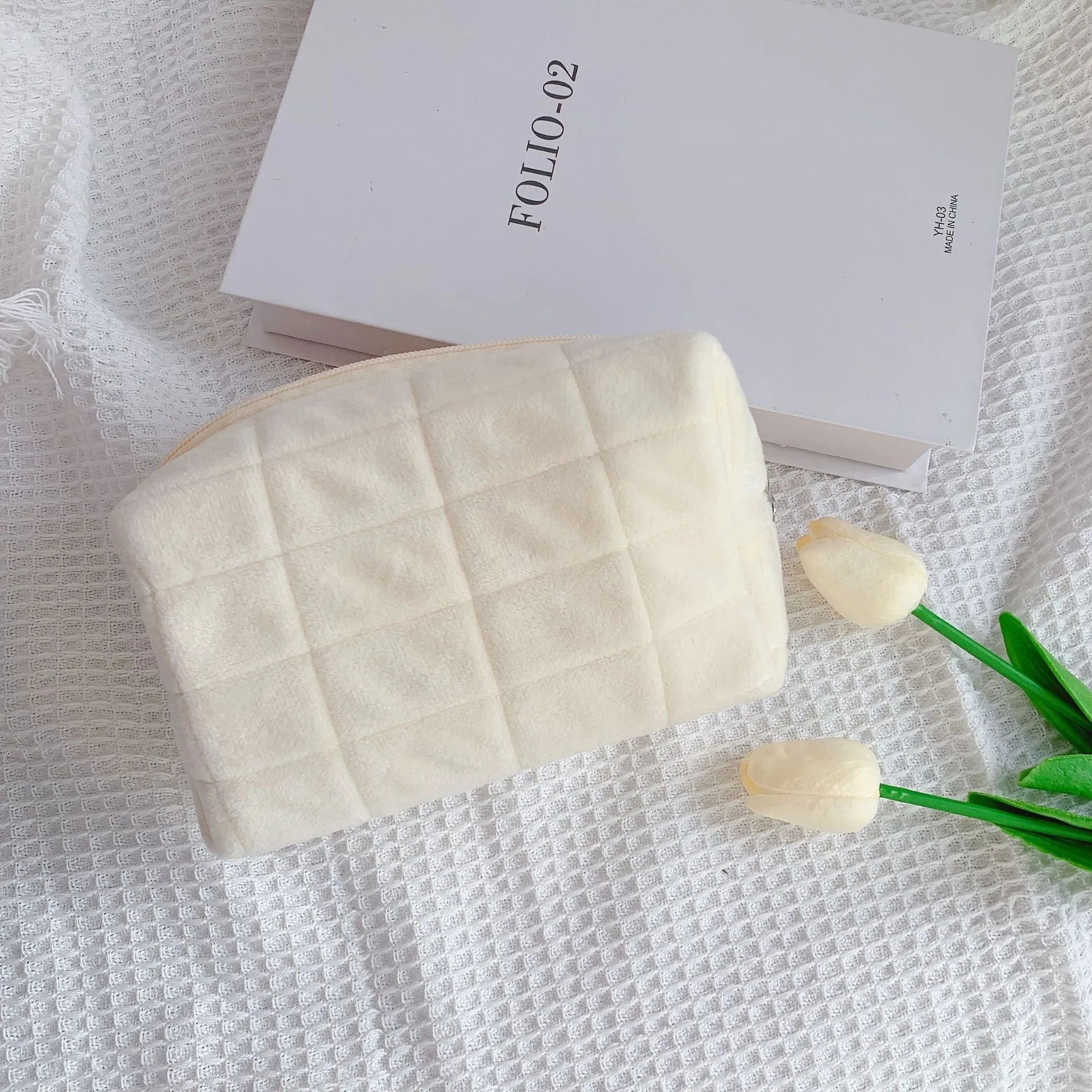 Trousse de Toilette Peluche Femme – Maquillage Zip Voyage