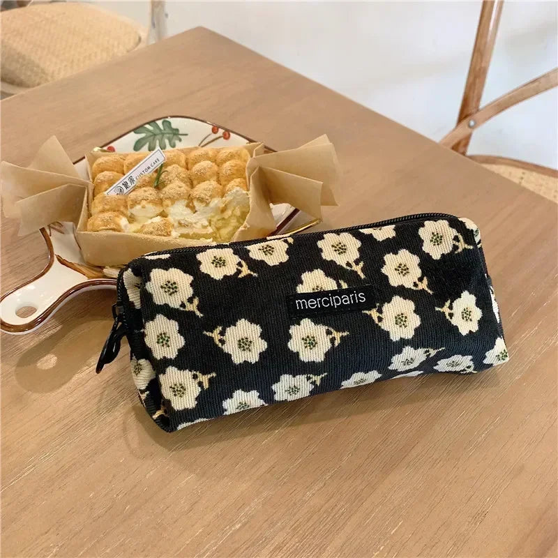 Trousse de Toilette Zip Voyage – Organisateur, Velours côtelé, Petite Pochette Maquillage