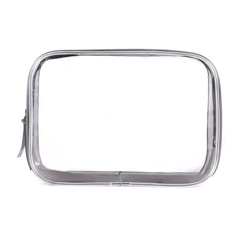 Trousse de Toilette PVC Transparente Étanche – Pochette Voyage Zip