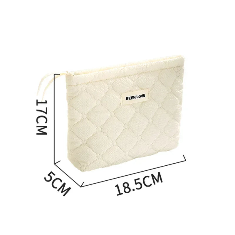 Trousse de Toilette Florale Matelassée en Coton