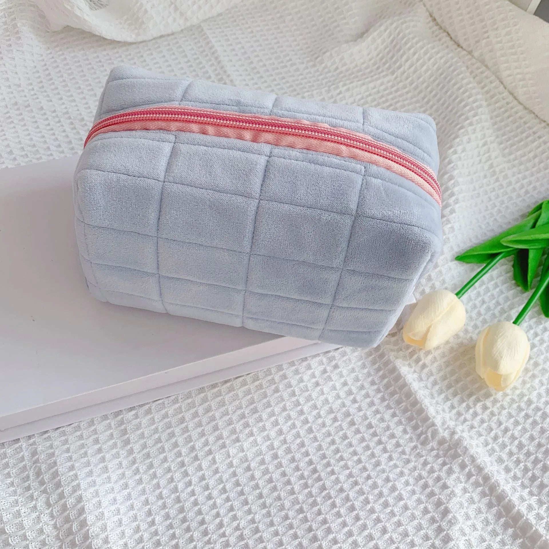 Trousse de Toilette Peluche Femme – Maquillage Zip Voyage