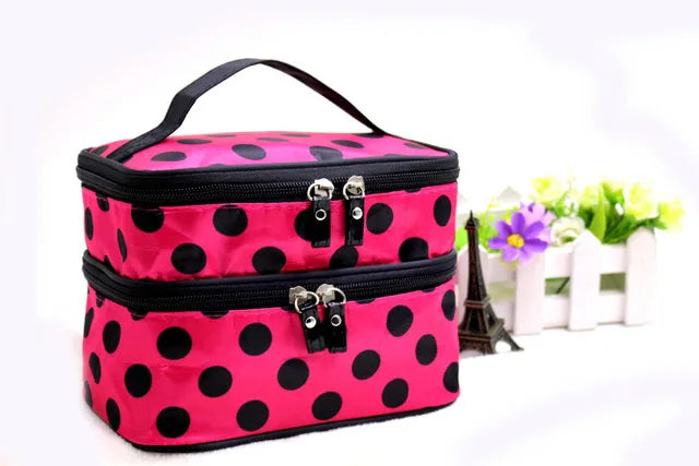 Trousse de Toilette Étanche Grande Capacité – Sac Cosmétique Double Zip