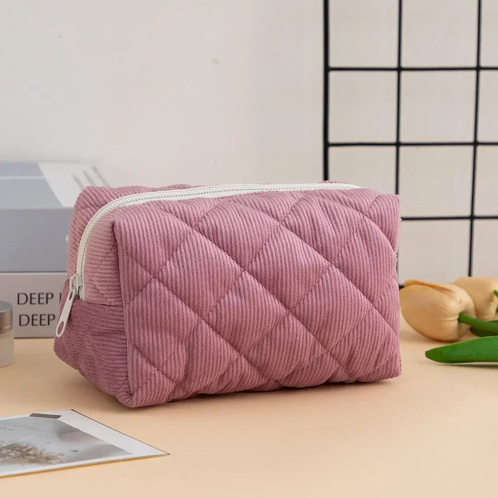 Trousse de Toilette Plaid Voyage – Pochette Maquillage Zippée
