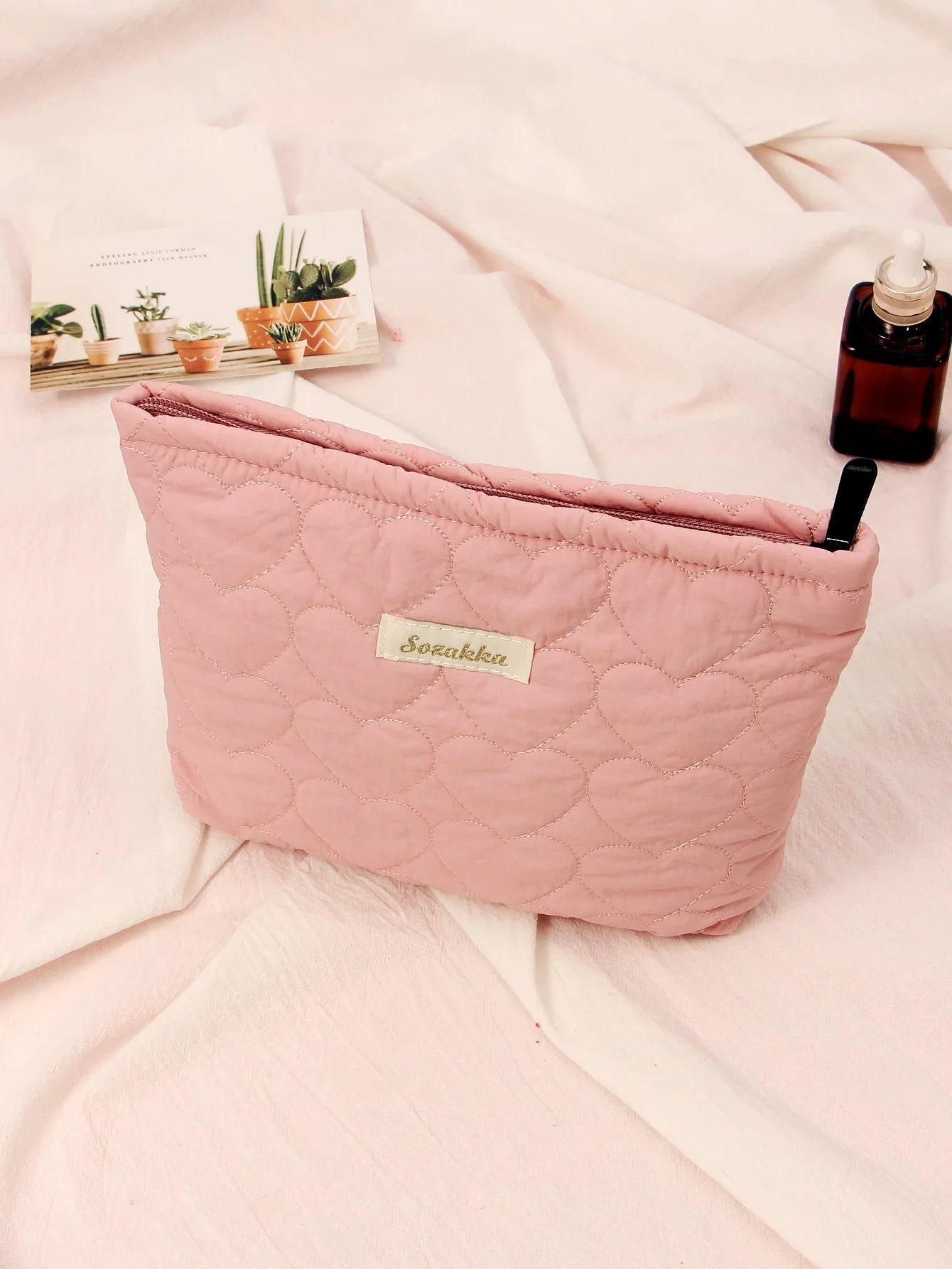 Trousse Macaron Coeur – Grande Capacité Voyage