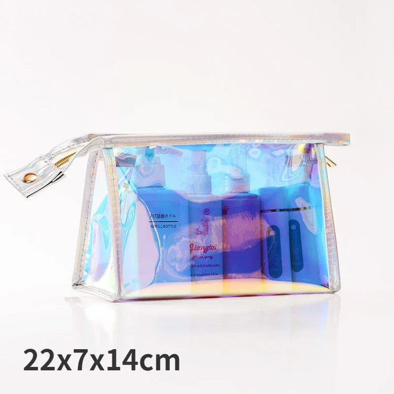 Trousse de Toilette Transparente pour Femme - Grande Capacité Étanche