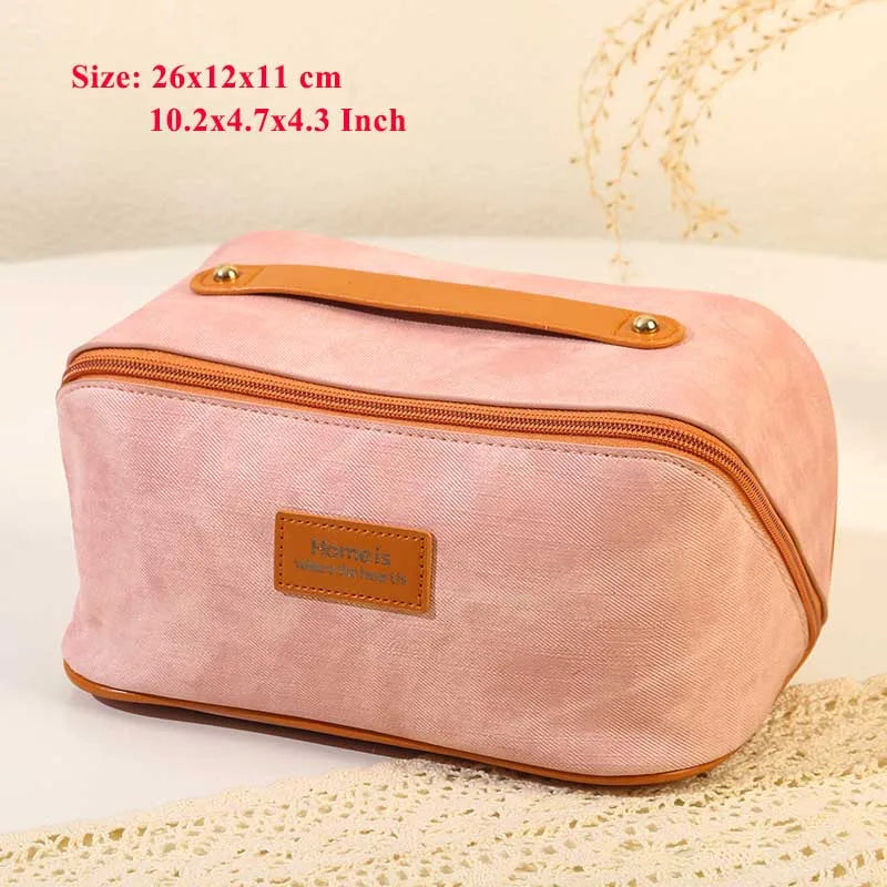 Trousse Denim Étanche – Grande Capacité, Voyage, Maquillage