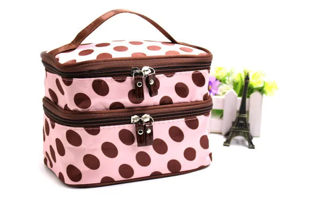 Trousse de Toilette Étanche Grande Capacité – Sac Cosmétique Double Zip