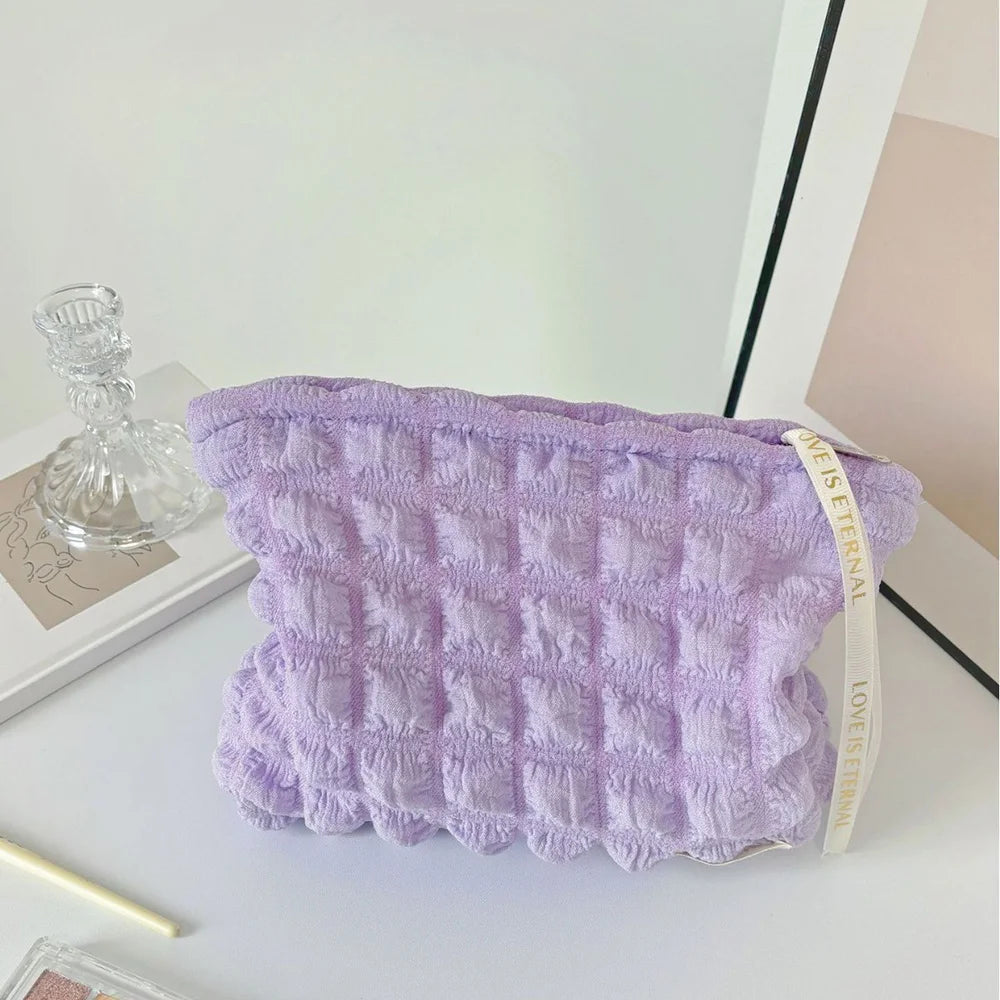Trousse de Toilette Portable pour Femmes – Pochette Cosmétique Zip Nuage