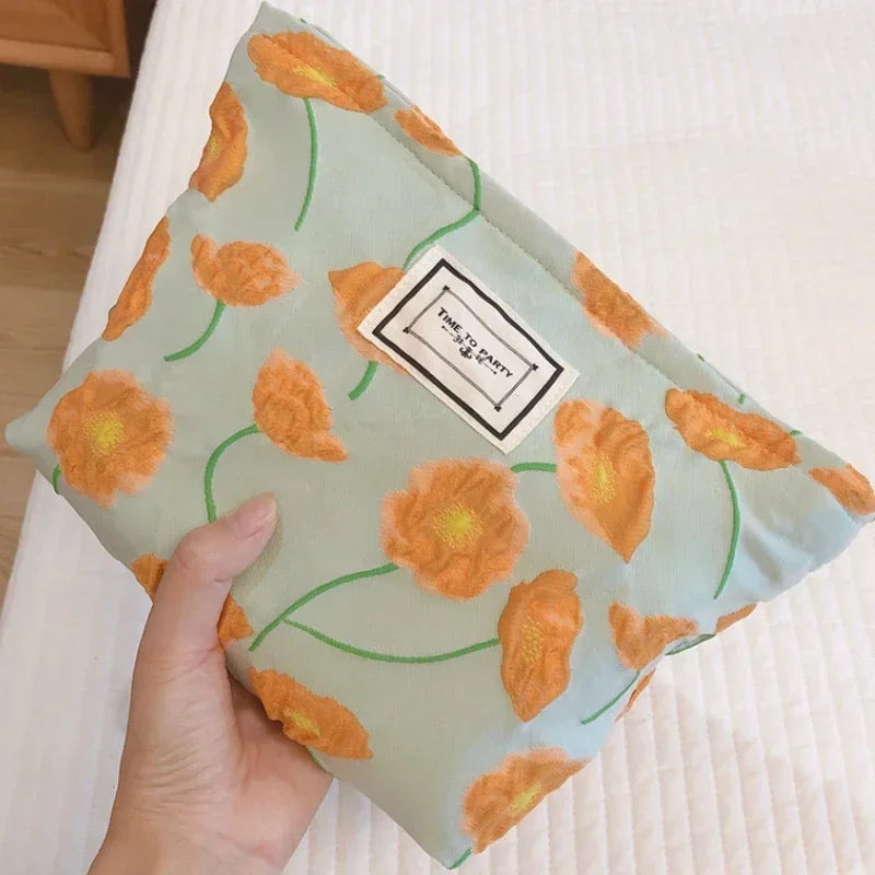 Trousse de Toilette Florale Portable – Grande Capacité