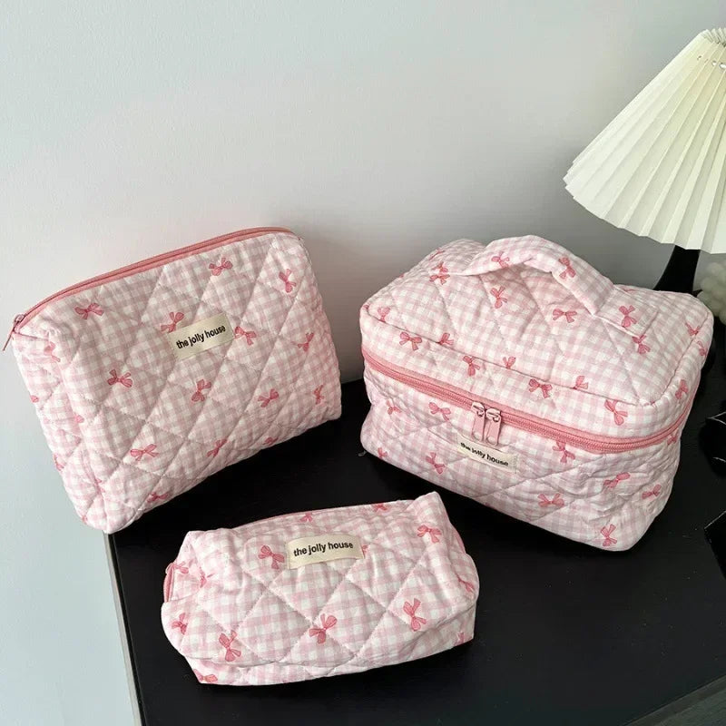 Trousse de Toilette Zip Femme – Ourson Dessin Animé, Grande Capacité, Matelassée
