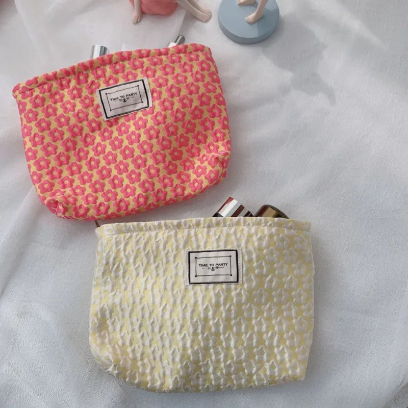 Trousse de Toilette Florale Portable – Grande Capacité