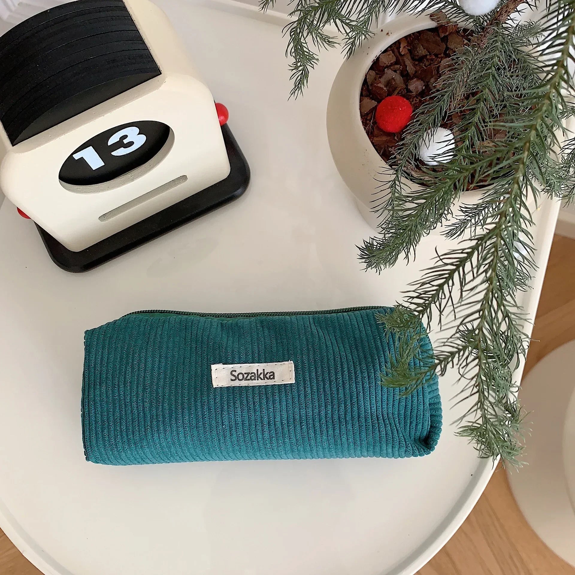 Trousse de Toilette Zip Voyage – Organisateur, Velours côtelé, Petite Pochette Maquillage