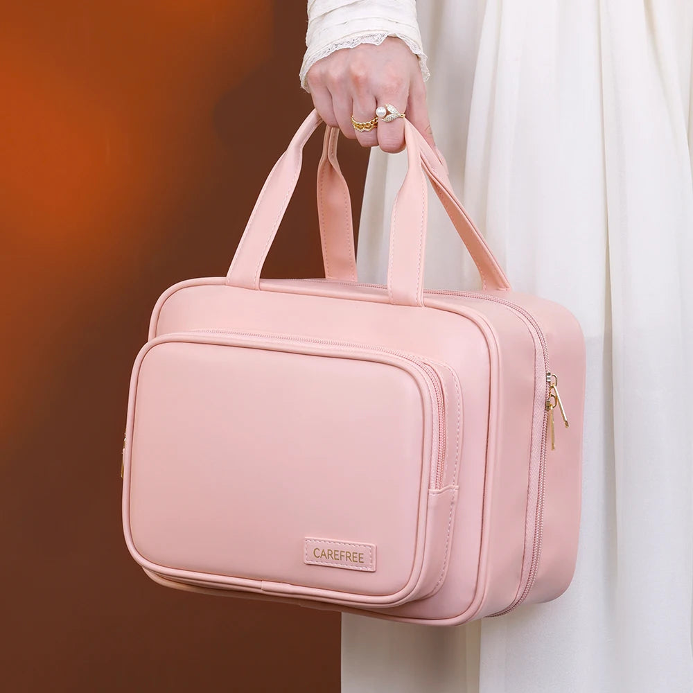 Trousse de toilette PU cuir – Grande capacité