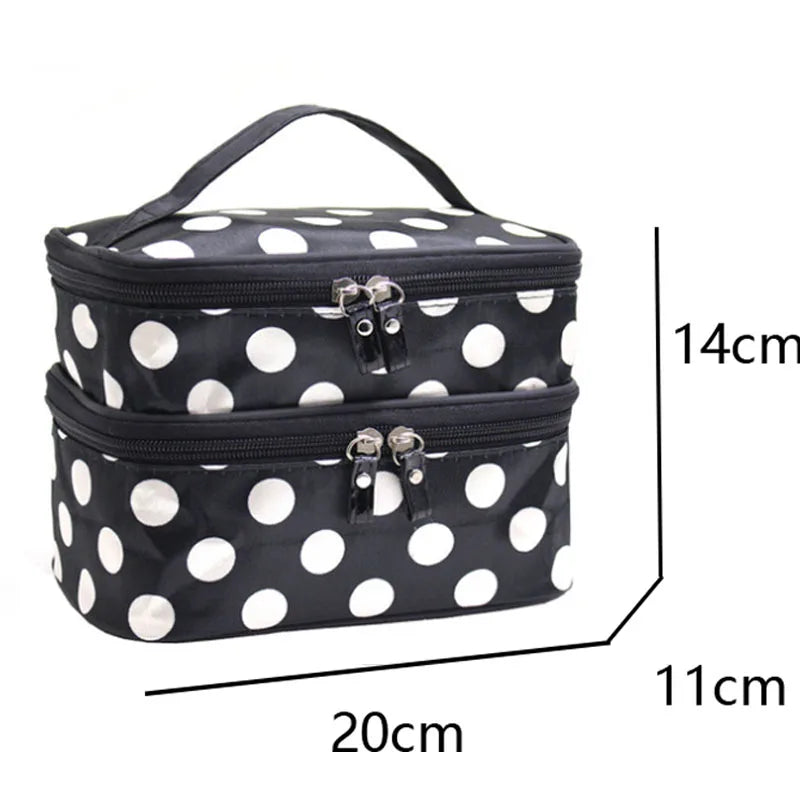 Trousse de Toilette Étanche Grande Capacité – Sac Cosmétique Double Zip
