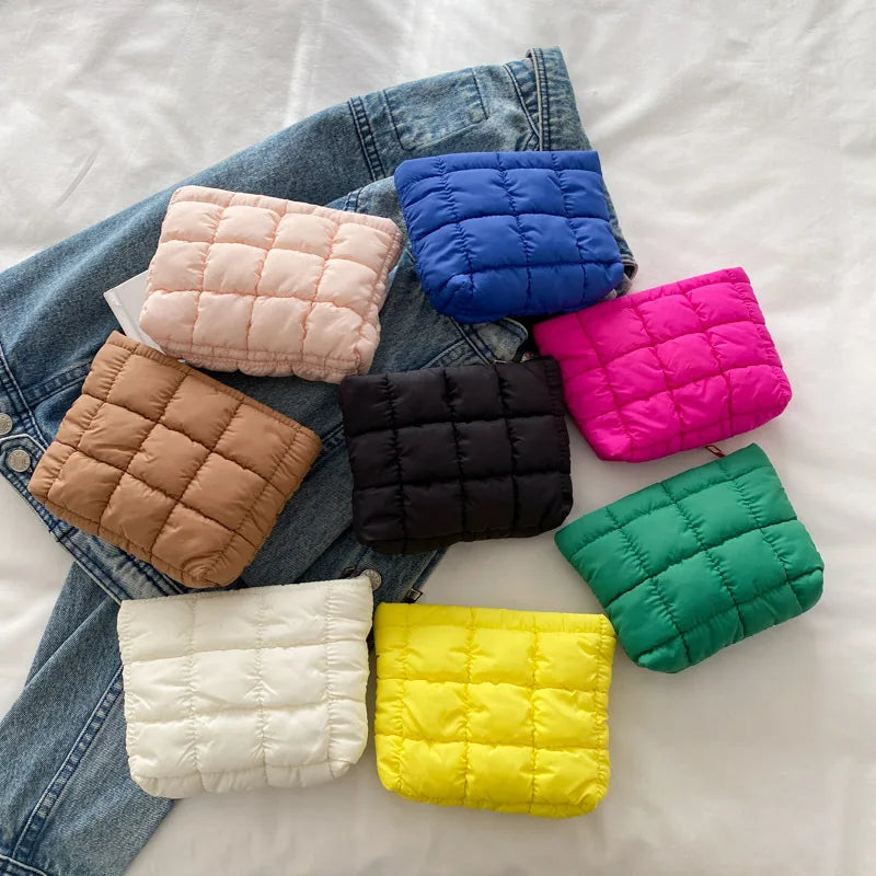 Trousse de Maquillage Matelassée Puffer – Grand Organisateur Cosmétique