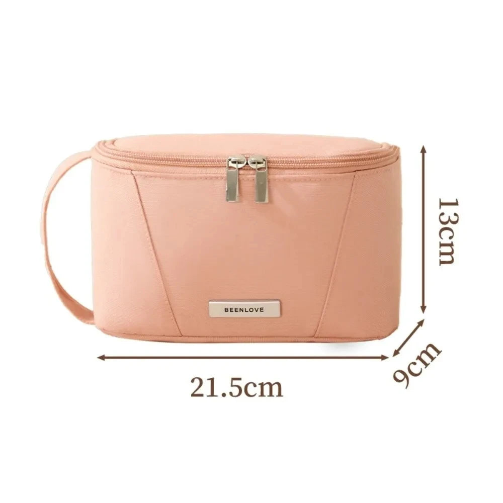 Trousse de Toilette Carré Étanche – Multi-Poches, Zip