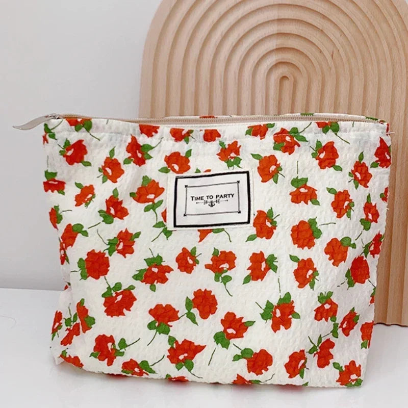 Trousse de Toilette Florale Portable – Grande Capacité