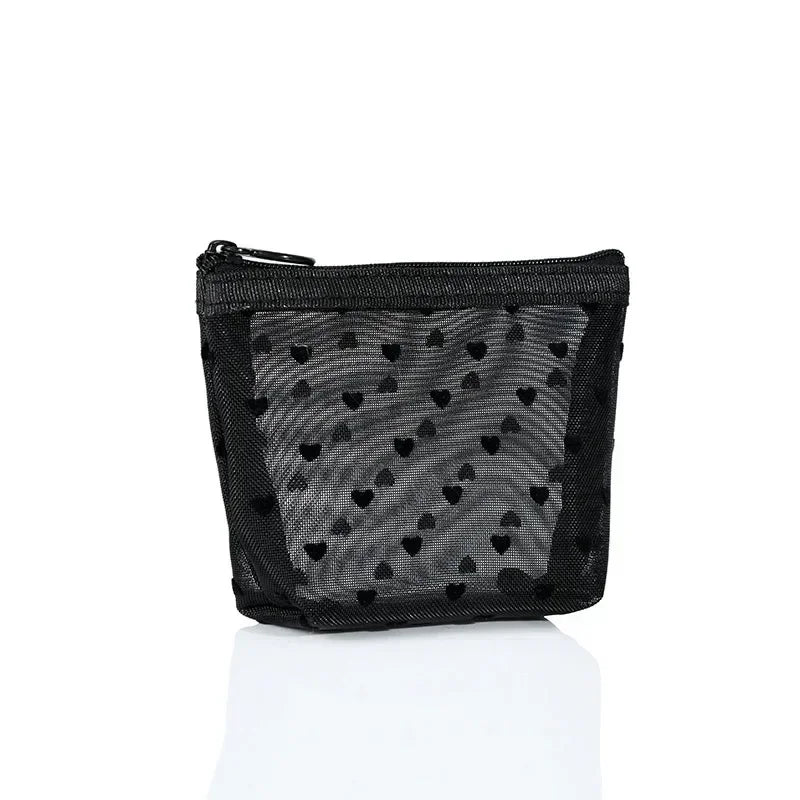 Trousse de Toilette Nylon Maille Cœur – Maquillage