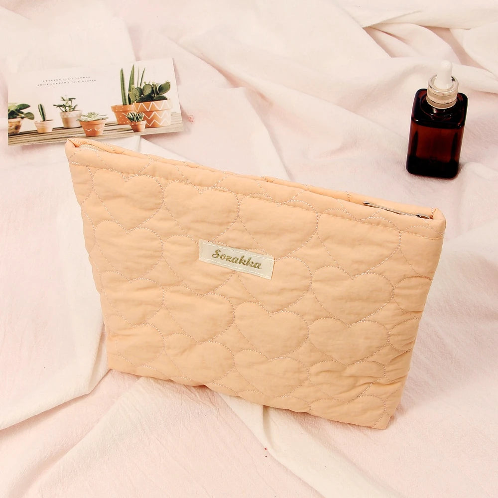Trousse Macaron Coeur – Grande Capacité Voyage