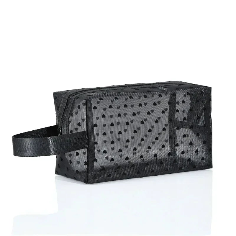 Trousse de Toilette Nylon Maille Cœur – Maquillage
