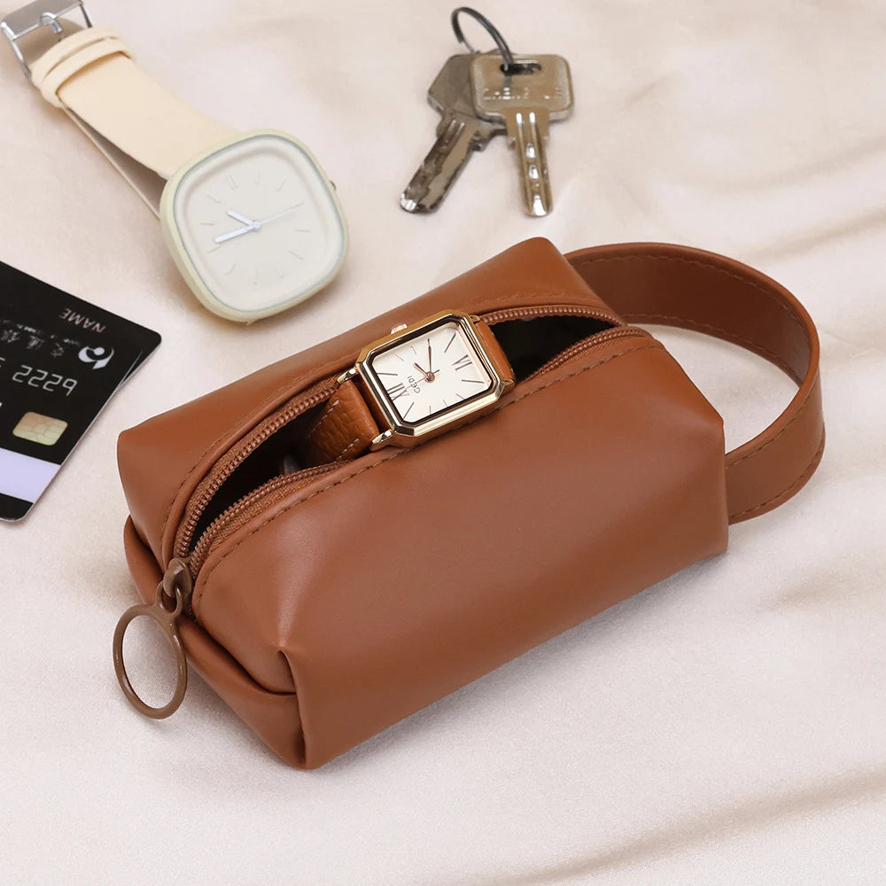 Trousse de Toilette Mini PU Étanche – Maquillage Portable