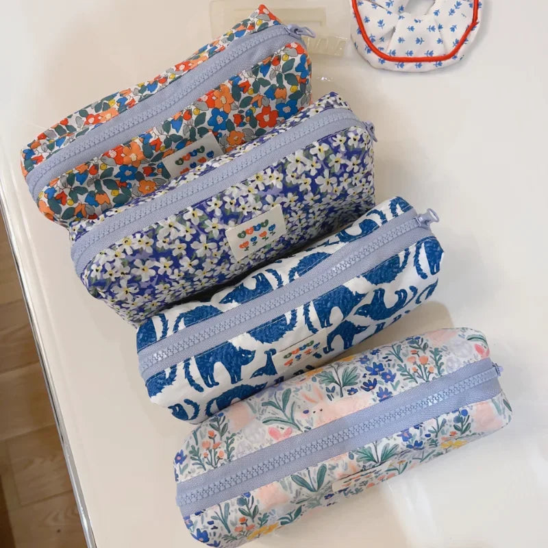 Trousse de Toilette Bleu Frais – Maquillage & Rangement