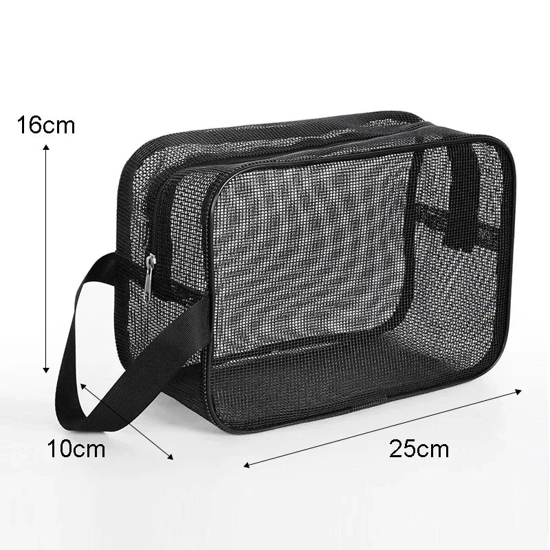 Trousse de Toilette Mesh Noire – Sac Voyage