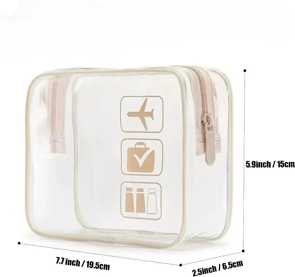 Trousse de Toilette Transparente en PVC – Pochette de Voyage