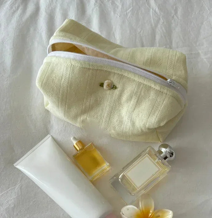 Trousse de Toilette Portable - Grande Capacité - Floral Élégant