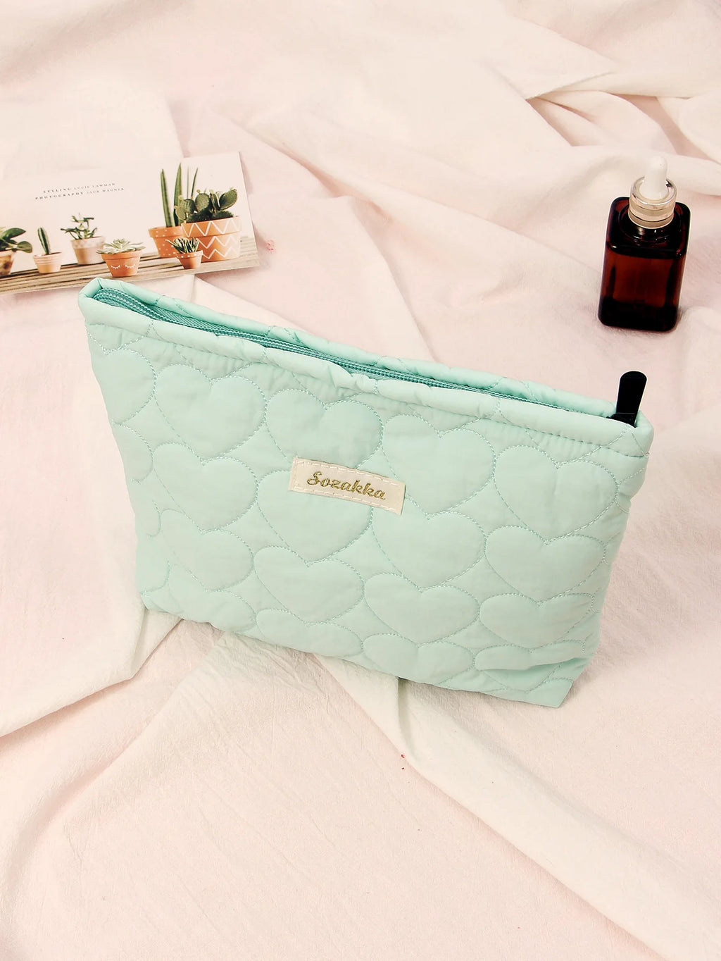 Trousse Macaron Coeur – Grande Capacité Voyage