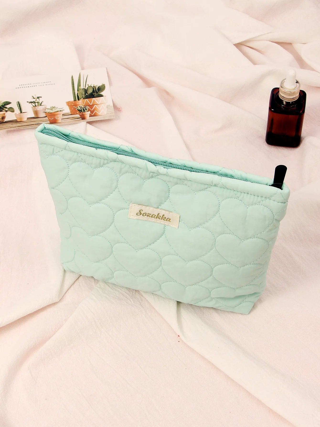 Trousse Macaron Coeur – Grande Capacité Voyage