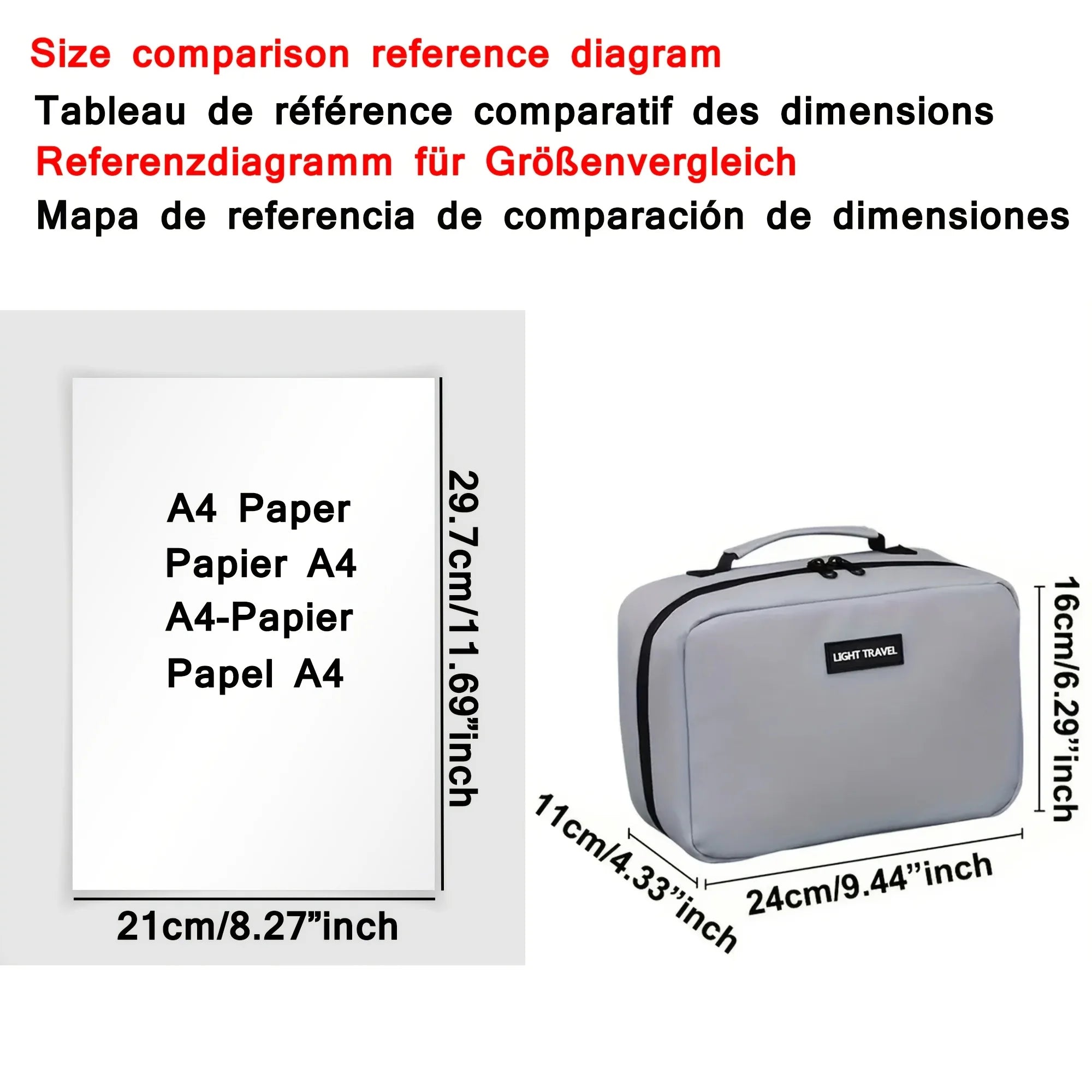 Trousse de Toilette Étanche et Légère – Organisateur Portable, Fermeture Éclair, Lavable, Noir
