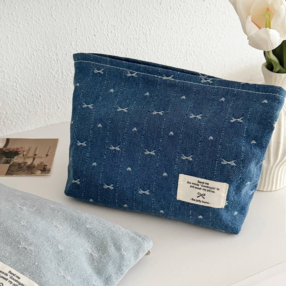 Trousse de Toilette Vintage - Sac Maquillage Zippé