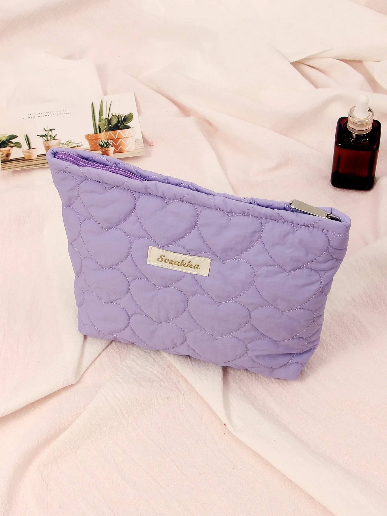 Trousse Macaron Coeur – Grande Capacité Voyage
