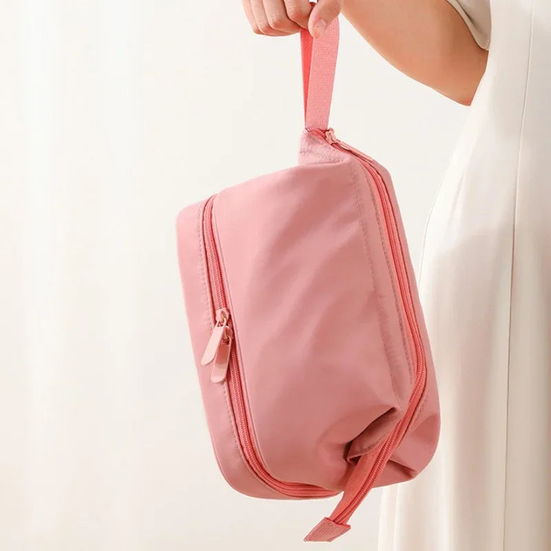Trousse de toilette grande capacité – double compartiments et organisateur maquillage