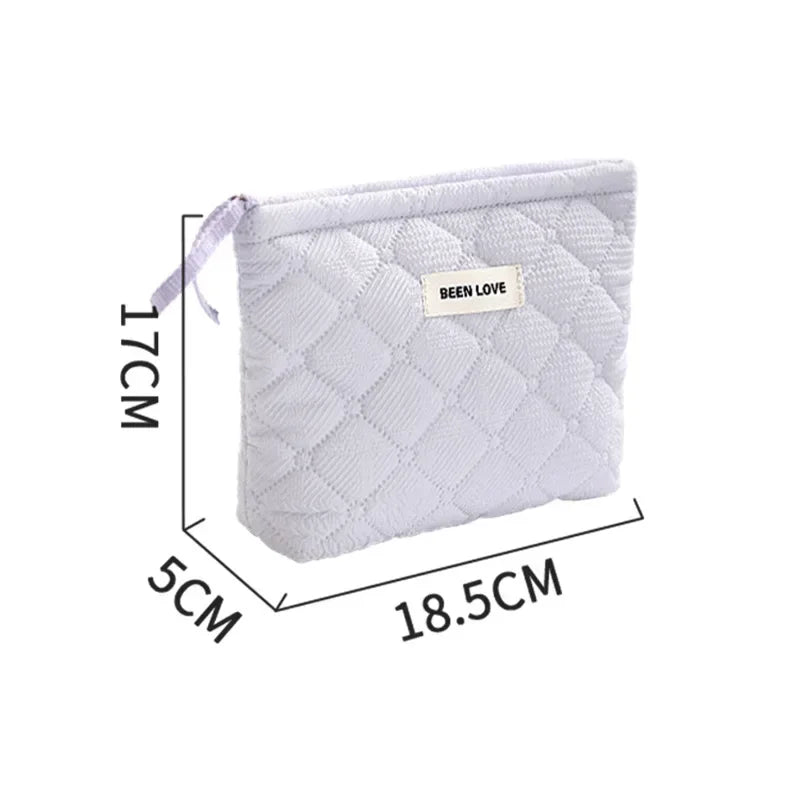 Trousse de Toilette Florale Matelassée en Coton
