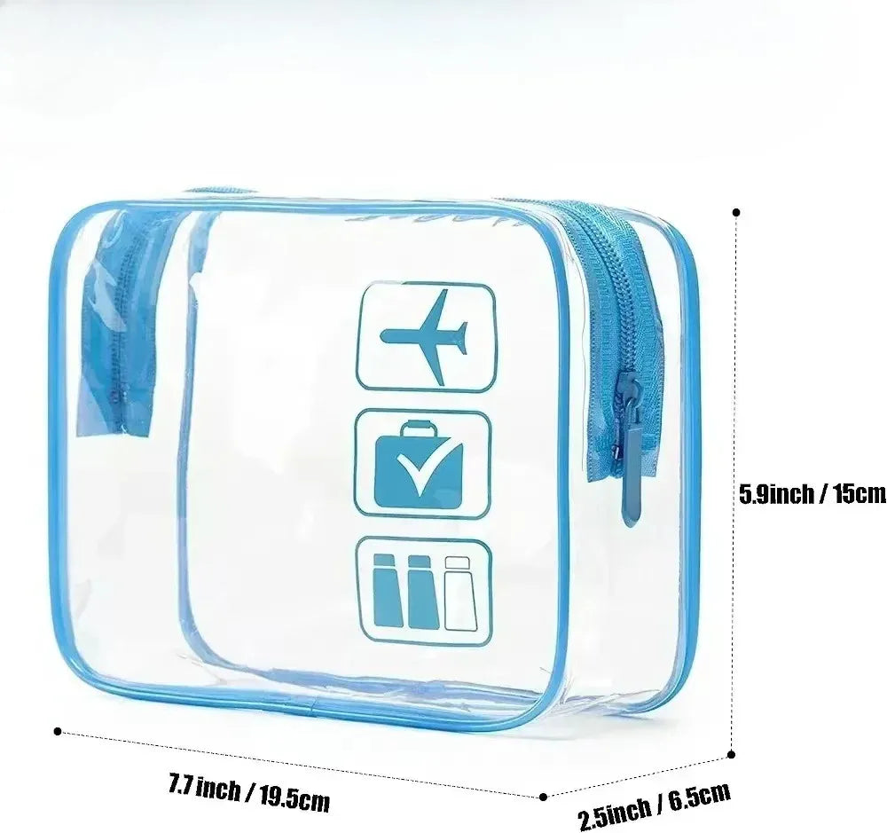 Trousse de Toilette Transparente en PVC – Pochette de Voyage