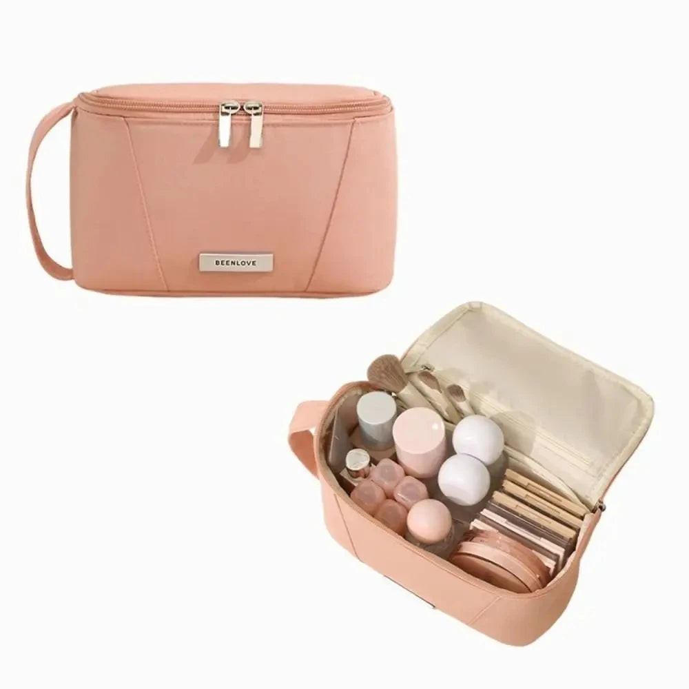 Trousse de Toilette Carré Étanche – Multi-Poches, Zip