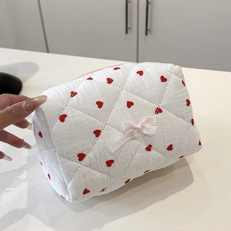 Trousse de Toilette Couture Fleurs Quiltée – Organisateur Voyage