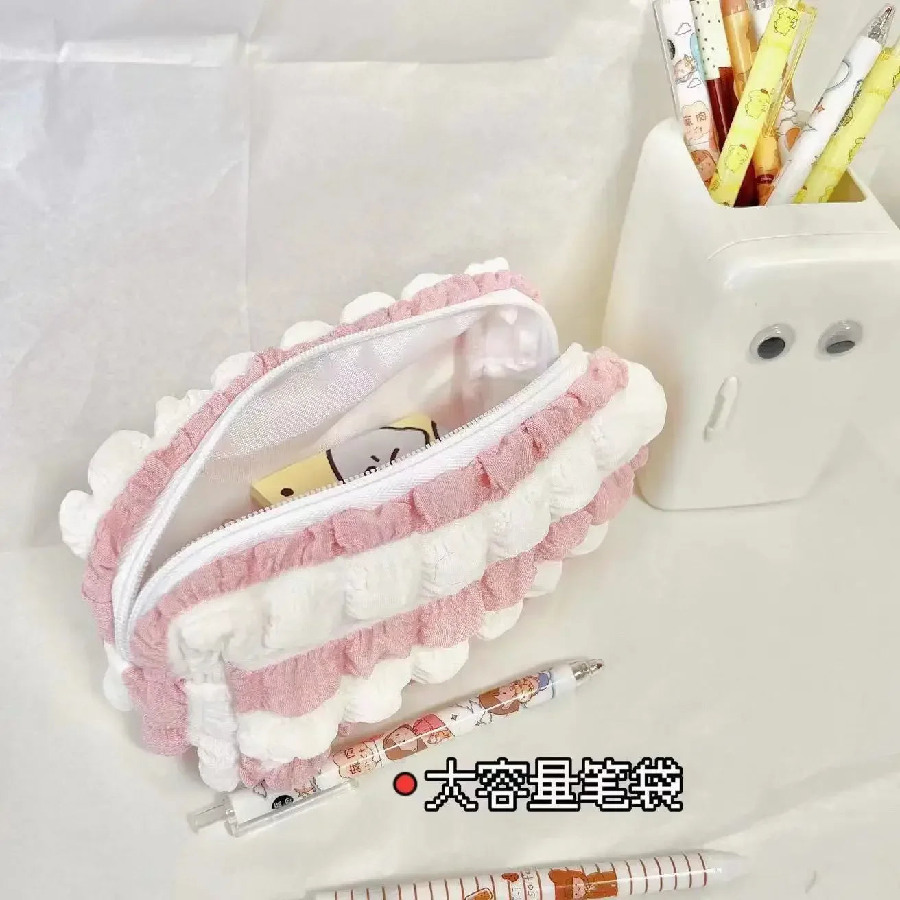 Trousse de Toilette Candy Color – Plaid, Grande Capacité, Maquillage, Pinceaux et Crayons à Sourcils