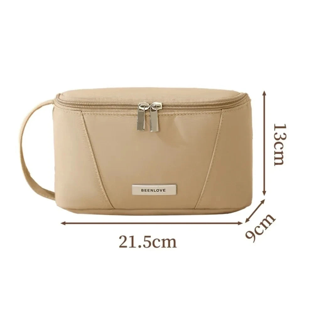 Trousse de Toilette Carré Étanche – Multi-Poches, Zip
