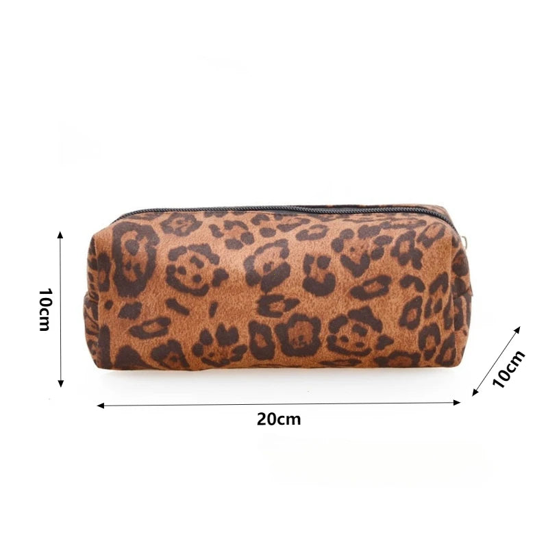 Trousse de Toilette Léopard – Grand Modèle Zip Voyage Maquillage