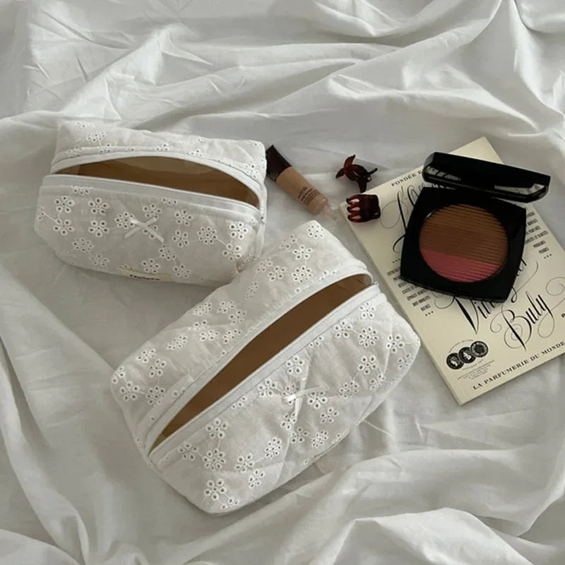 Trousse de Toilette Portable - Grande Capacité - Floral Élégant pour Cosmétiques
